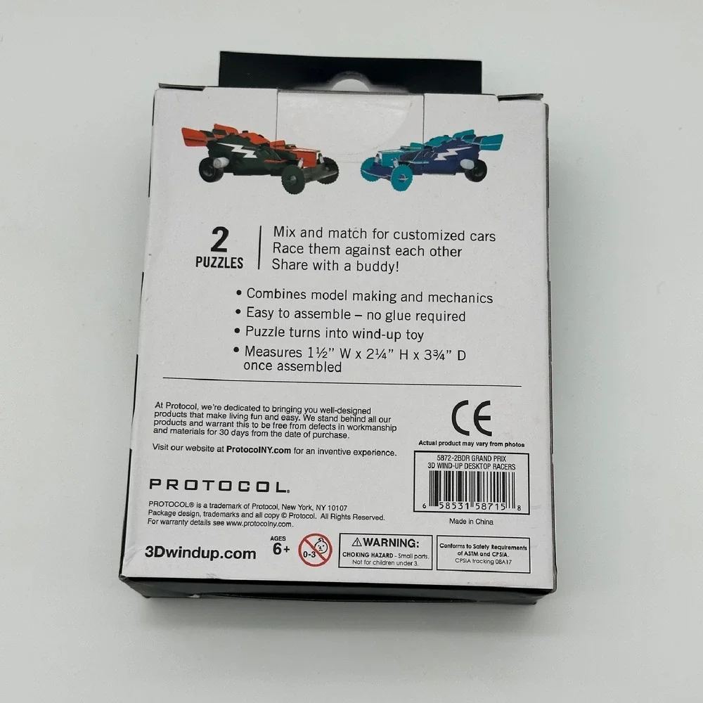 Protocol‎ Grand Prix 3D Wind-Up Desktop Racers 2 Puzzles Set 5872-2BDR